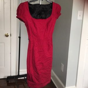 Pinup polka dot wiggle dress